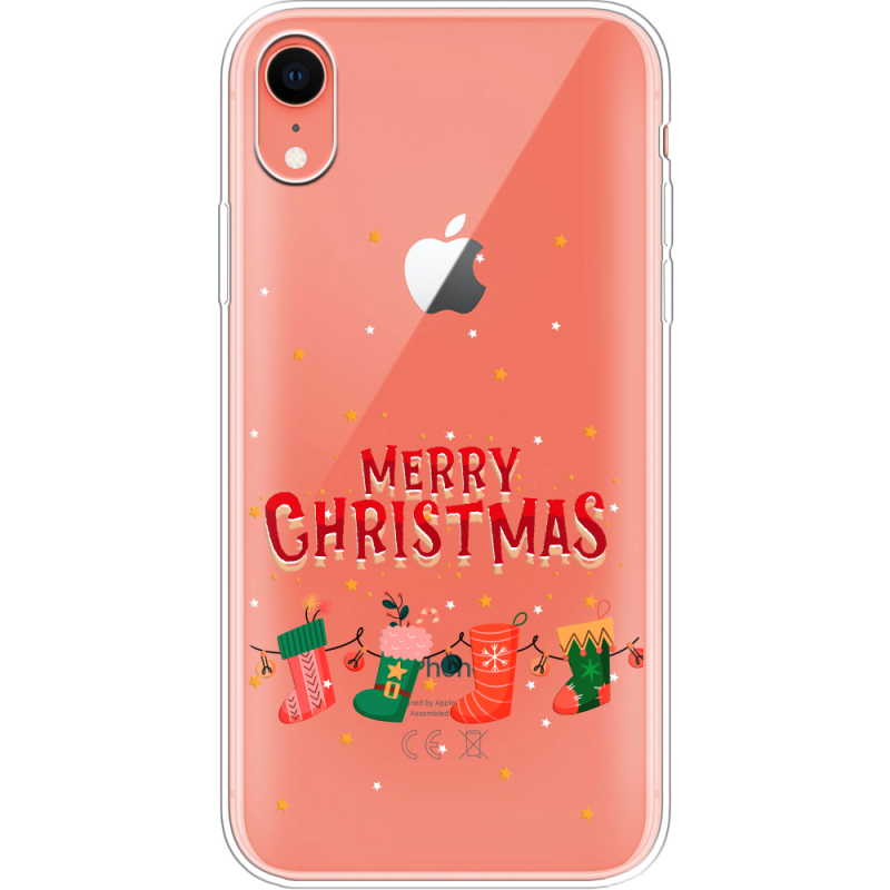 Прозрачный чехол Uprint Apple iPhone XR Merry Christmas