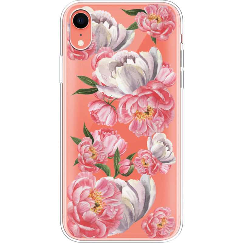 Прозрачный чехол Uprint Apple iPhone XR Peony Watercolor Style