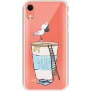 Прозрачный чехол Uprint Apple iPhone XR Segull in Cofee Pool