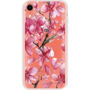 Прозрачный чехол Uprint Apple iPhone XR Pink Magnolia
