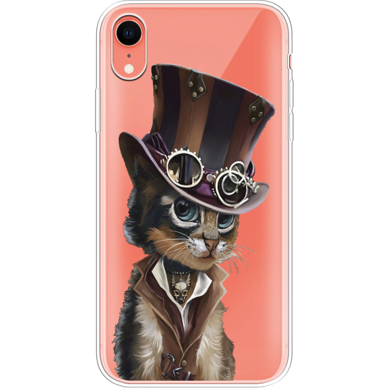 Прозрачный чехол Uprint Apple iPhone XR Steampunk Cat