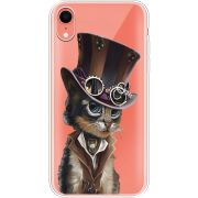 Прозрачный чехол Uprint Apple iPhone XR Steampunk Cat