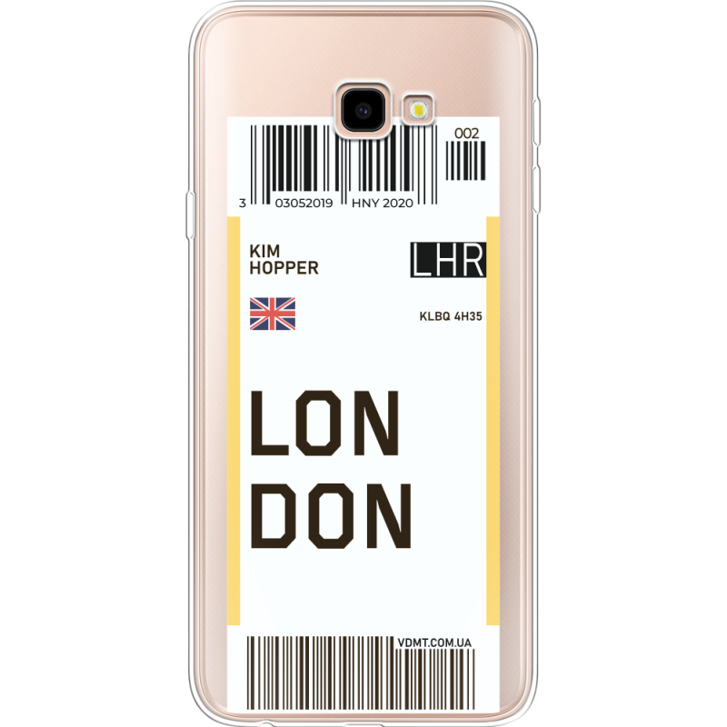 Прозрачный чехол Uprint Samsung J415 Galaxy J4 Plus 2018 Ticket London