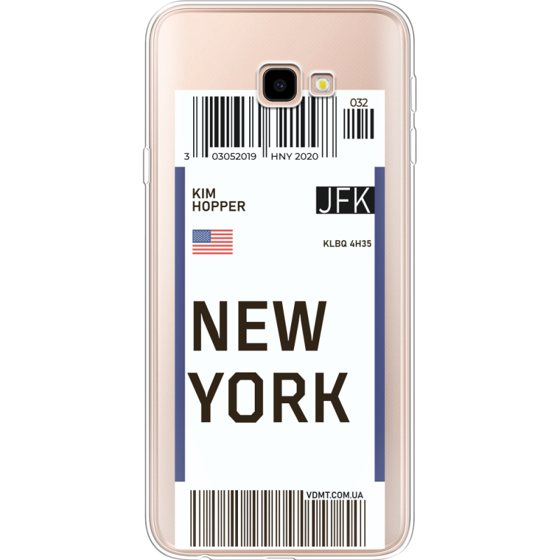 Прозрачный чехол Uprint Samsung J415 Galaxy J4 Plus 2018 Ticket New York