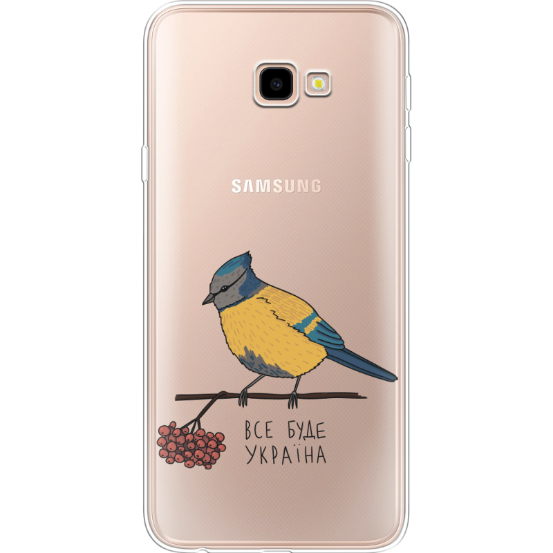 Прозрачный чехол Uprint Samsung J415 Galaxy J4 Plus 2018 Синиця і калина
