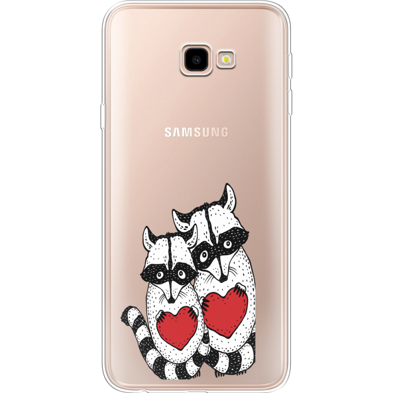 Прозрачный чехол Uprint Samsung J415 Galaxy J4 Plus 2018 Raccoons in love