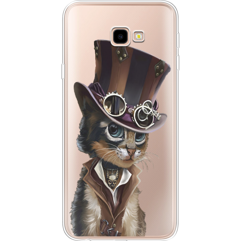 Прозрачный чехол Uprint Samsung J415 Galaxy J4 Plus 2018 Steampunk Cat
