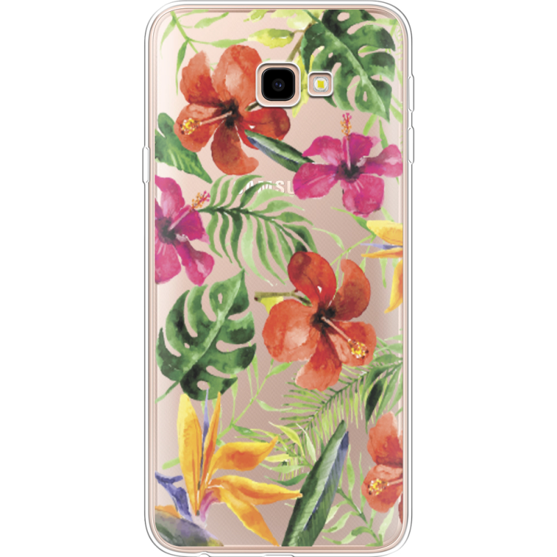 Прозрачный чехол Uprint Samsung J415 Galaxy J4 Plus 2018 Tropical Flowers