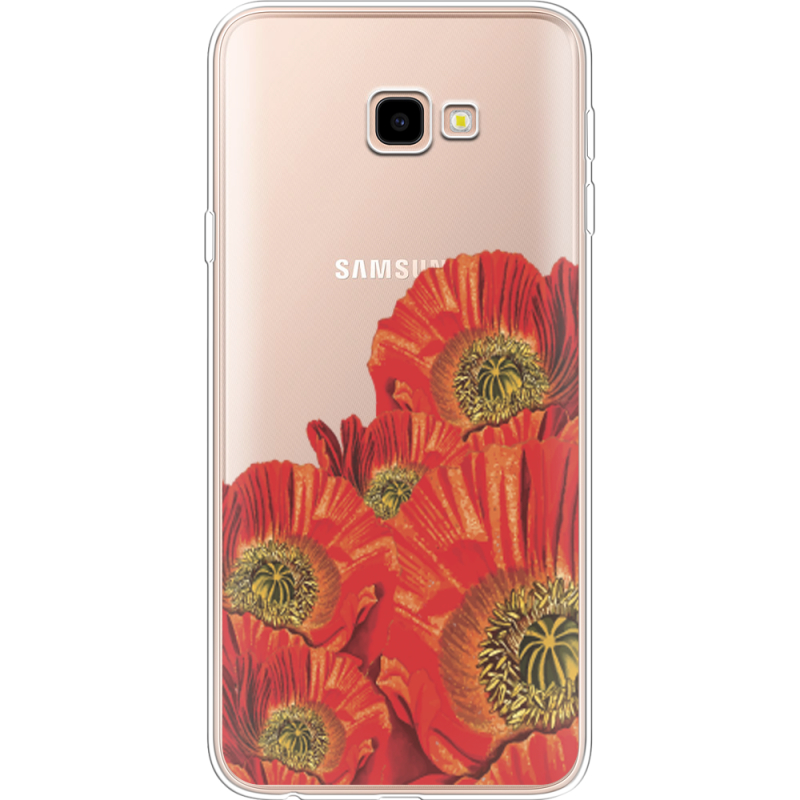 Прозрачный чехол Uprint Samsung J415 Galaxy J4 Plus 2018 Red Poppies