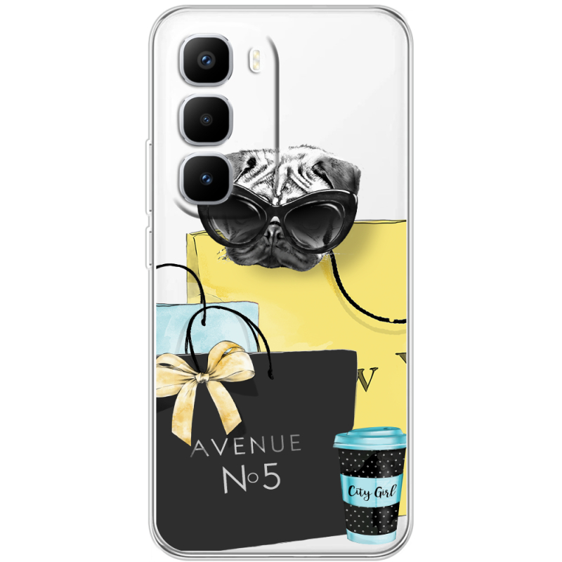 Прозорий чохол BoxFace Infinix Hot 60 Pro Plus Fashion Pug