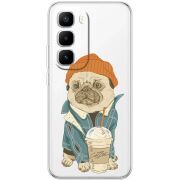 Прозорий чохол BoxFace Infinix Hot 60 Pro Plus Dog Coffeeman