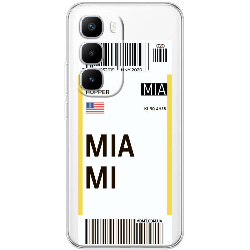 Прозорий чохол BoxFace Infinix Hot 60 Pro Plus Ticket Miami