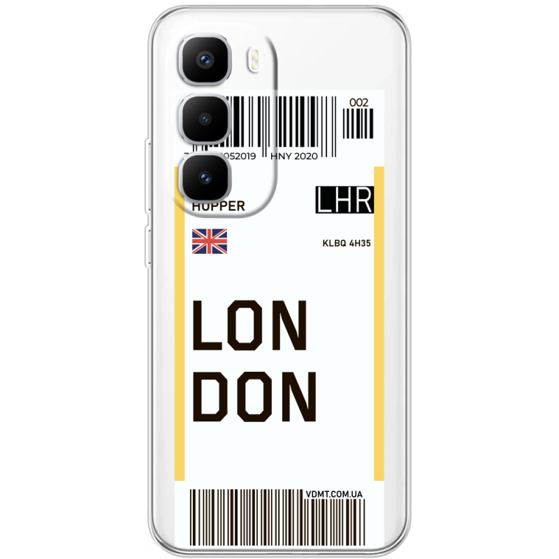 Прозорий чохол BoxFace Infinix Hot 60 Pro Plus Ticket London