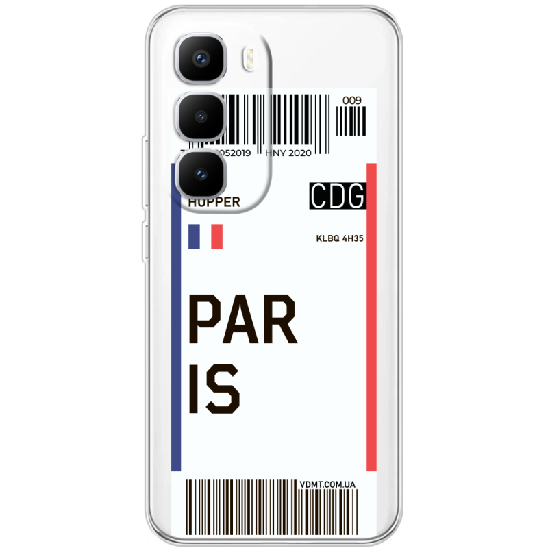 Прозорий чохол BoxFace Infinix Hot 60 Pro Plus Ticket Paris