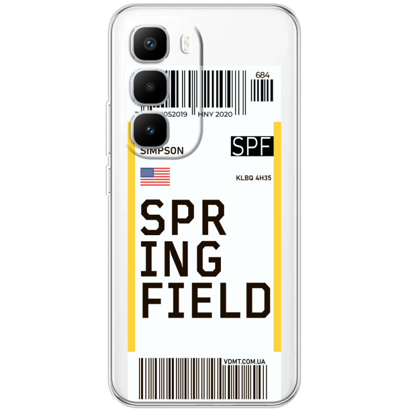 Прозорий чохол BoxFace Infinix Hot 60 Pro Plus Ticket Springfield