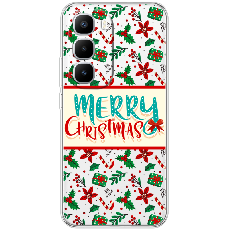 Прозорий чохол BoxFace Infinix Hot 60 Pro Plus Vintage Christmas Pattern