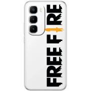 Прозорий чохол BoxFace Infinix Hot 60 Pro Plus Free Fire Black Logo