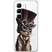 Прозорий чохол BoxFace Infinix Hot 60 Pro Plus Steampunk Cat