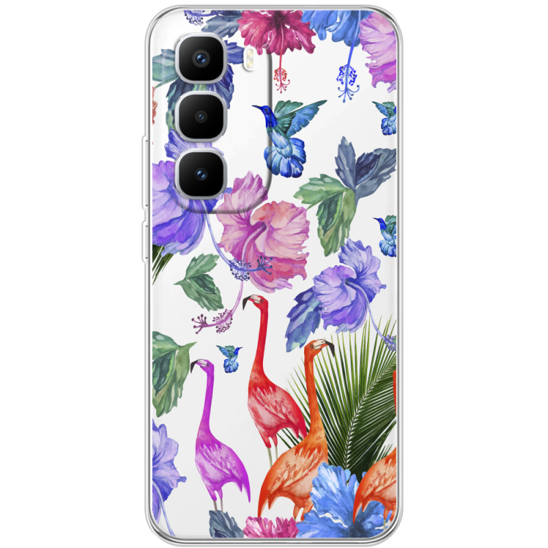 Прозорий чохол BoxFace Infinix Hot 60 Pro Plus Flamingo
