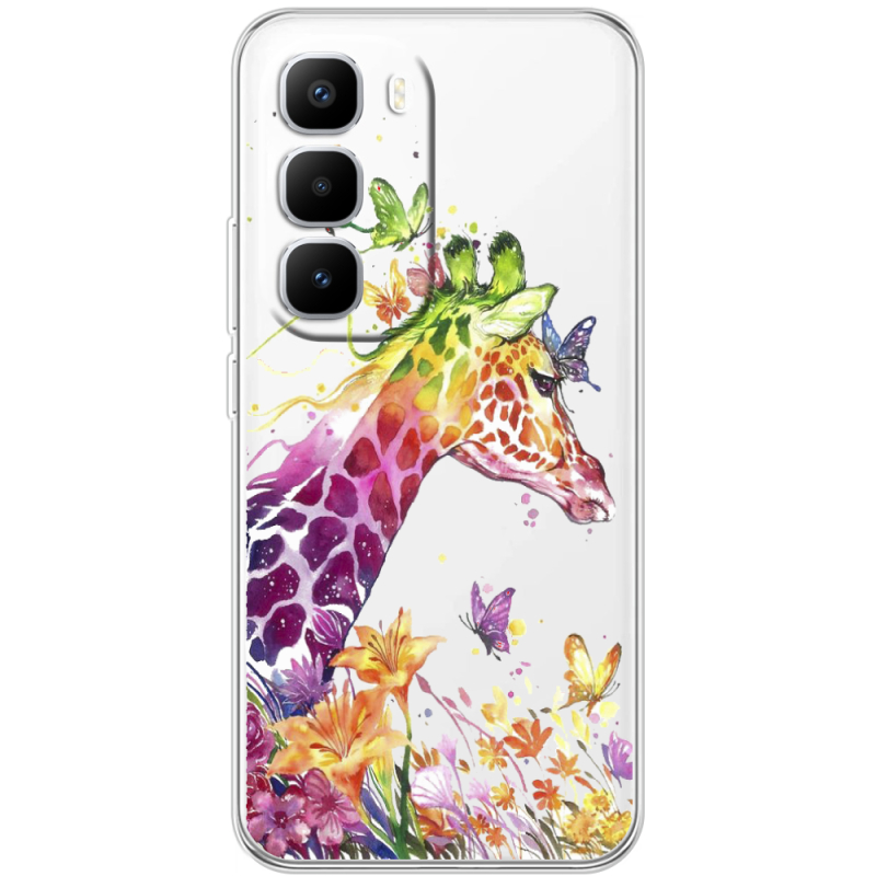 Прозорий чохол BoxFace Infinix Hot 60 Pro Plus Colorful Giraffe