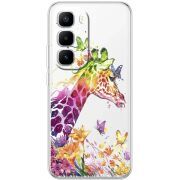 Прозорий чохол BoxFace Infinix Hot 60 Pro Plus Colorful Giraffe