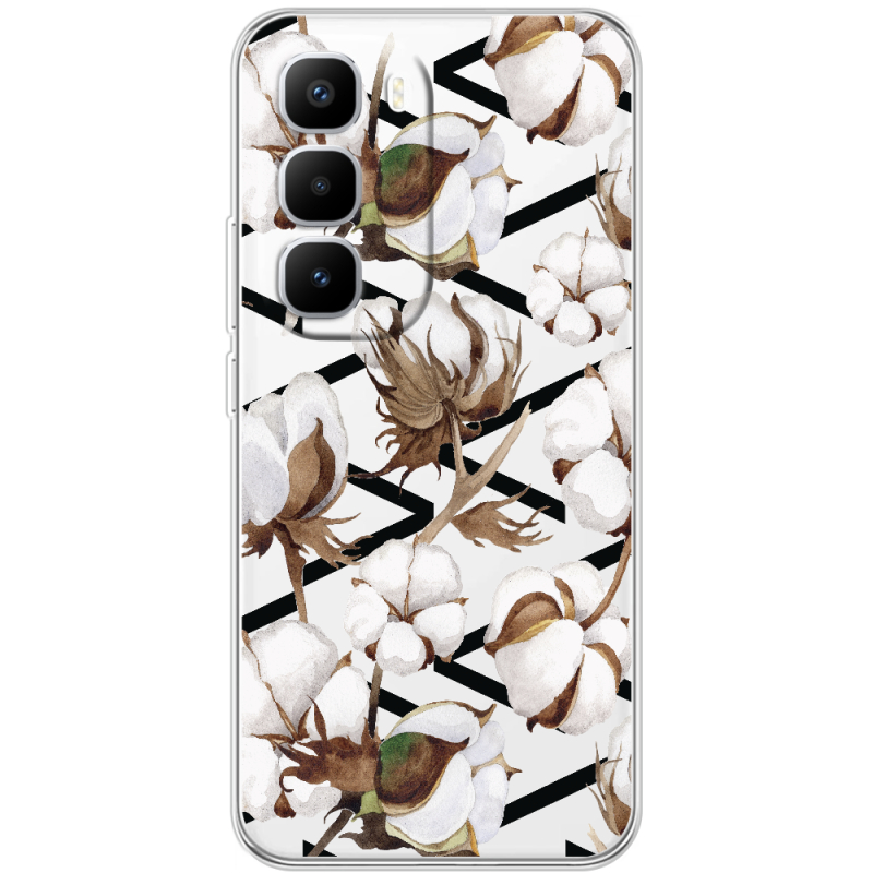 Прозорий чохол BoxFace Infinix Hot 60 Pro Plus Cotton flowers