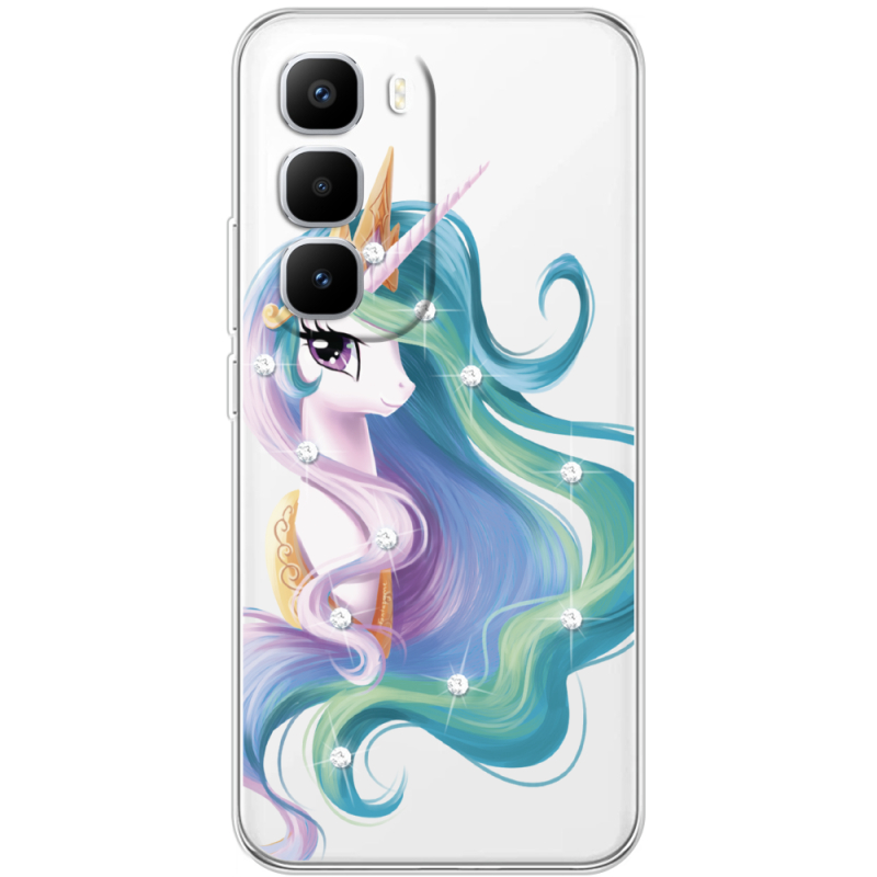 Чохол зі стразами Infinix Hot 60 Pro Plus Unicorn Queen