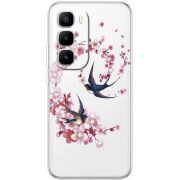 Чохол зі стразами Infinix Hot 60 Pro Plus Swallows and Bloom
