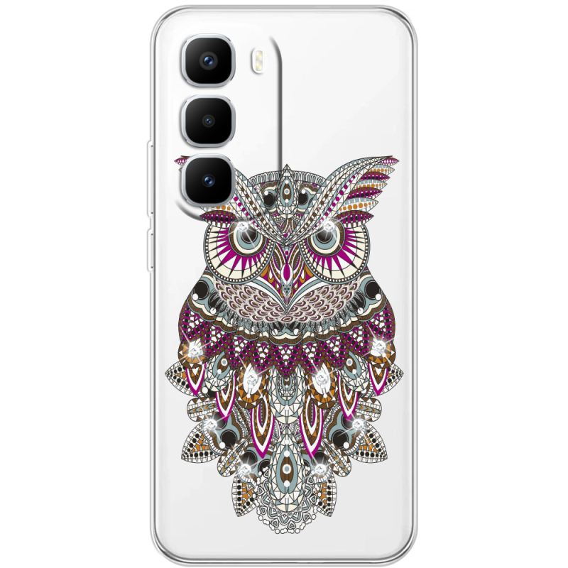 Чохол зі стразами Infinix Hot 60 Pro Plus Owl