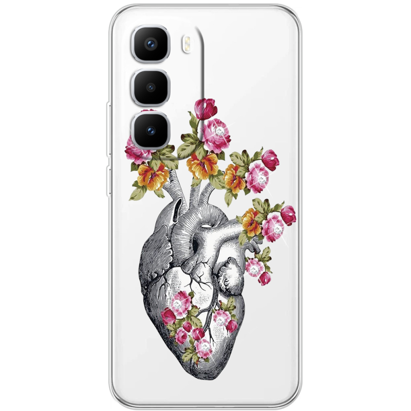 Чохол зі стразами Infinix Hot 60 Pro Plus Heart