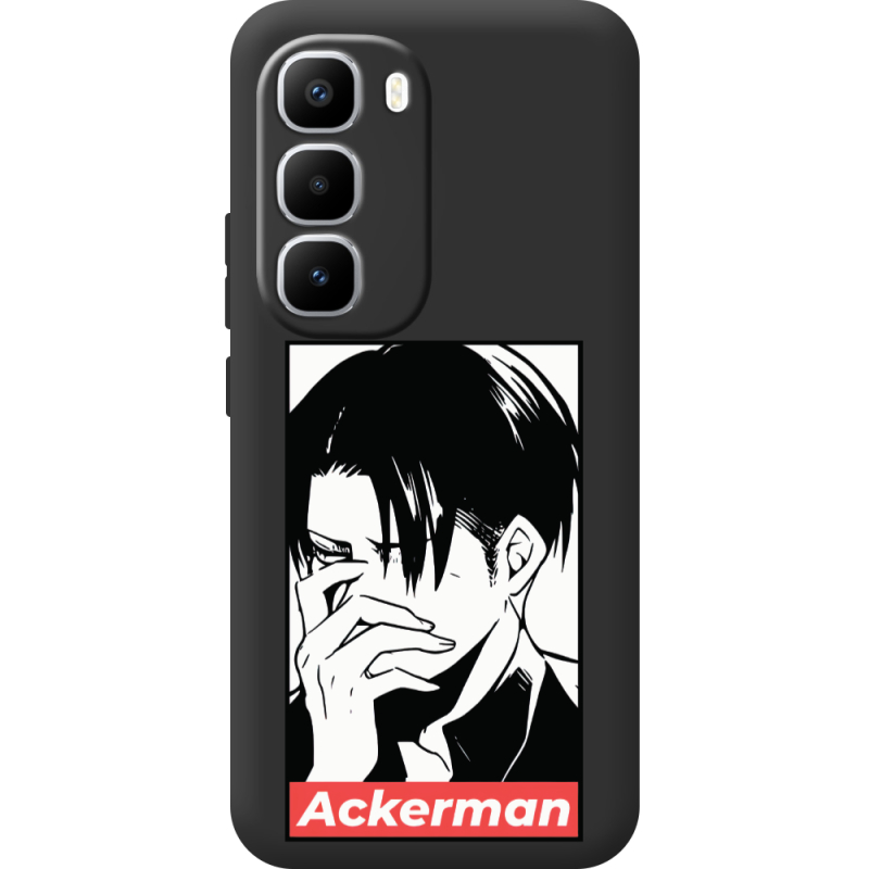 Чорний чохол BoxFace Infinix Hot 60 Pro Plus Attack On Titan - Ackerman