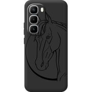 Чорний чохол BoxFace Infinix Hot 60 Pro Plus Horse