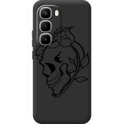 Чорний чохол BoxFace Infinix Hot 60 Pro Plus Skull and Roses