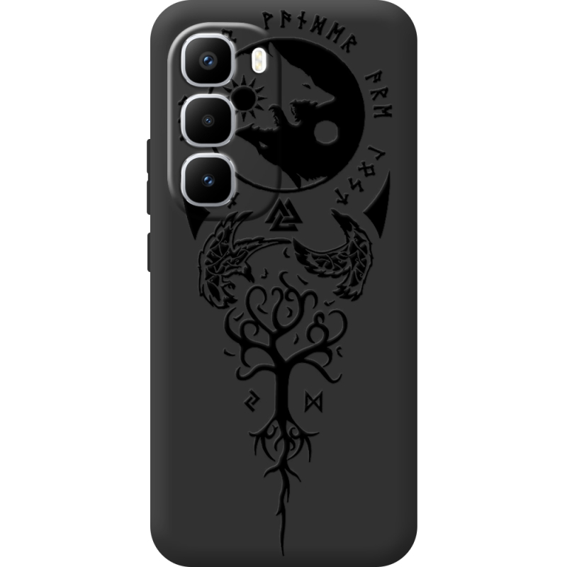 Чорний чохол BoxFace Infinix Hot 60 Pro Plus Hugin and Munin