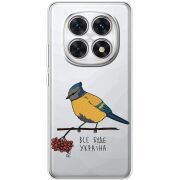 Прозорий чохол BoxFace Poco M8 Синиця і калина