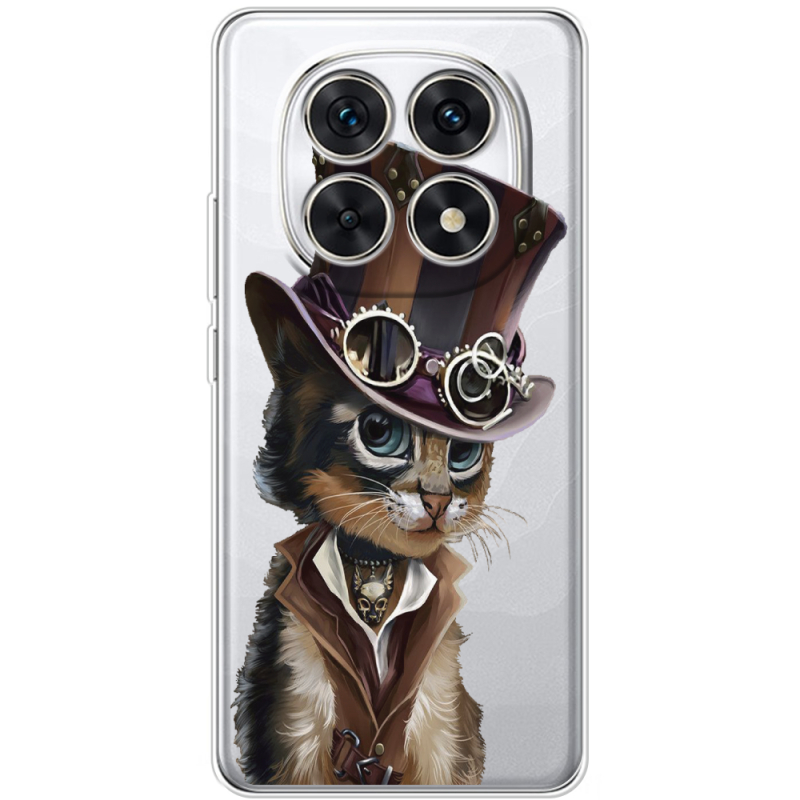 Прозорий чохол BoxFace Poco M8 Steampunk Cat