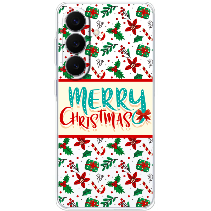 Прозорий чохол BoxFace Samsung Galaxy S26 (S942) Vintage Christmas Pattern