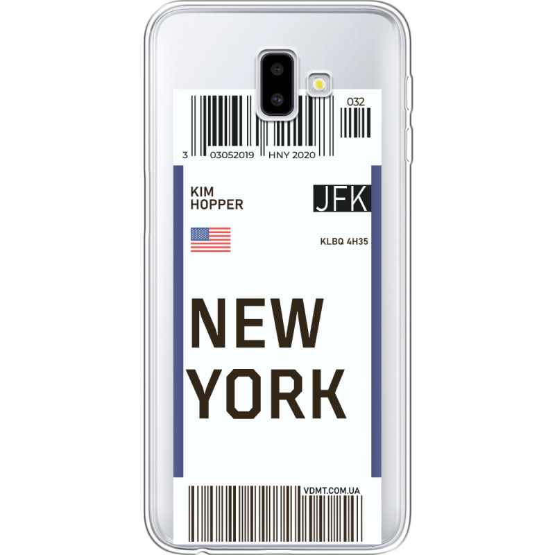 Прозрачный чехол Uprint Samsung J610 Galaxy J6 Plus 2018 Ticket New York