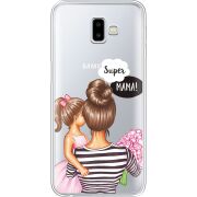 Прозрачный чехол Uprint Samsung J610 Galaxy J6 Plus 2018 Super Mama and Daughter