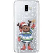 Прозрачный чехол Uprint Samsung J610 Galaxy J6 Plus 2018 Christmas Deer with Snow