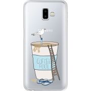 Прозрачный чехол Uprint Samsung J610 Galaxy J6 Plus 2018 Segull in Cofee Pool