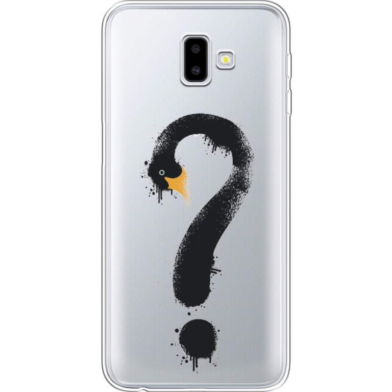 Прозрачный чехол Uprint Samsung J610 Galaxy J6 Plus 2018 Swan question