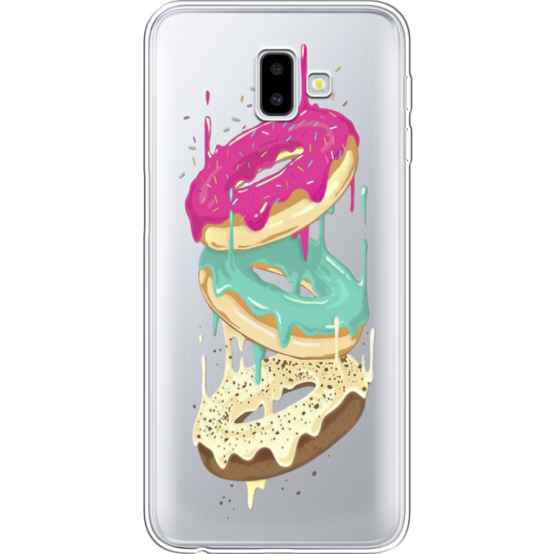 Прозрачный чехол Uprint Samsung J610 Galaxy J6 Plus 2018 Donuts