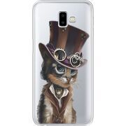 Прозрачный чехол Uprint Samsung J610 Galaxy J6 Plus 2018 Steampunk Cat