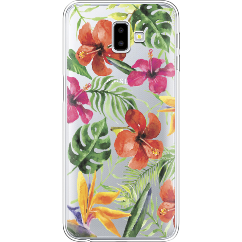 Прозрачный чехол Uprint Samsung J610 Galaxy J6 Plus 2018 Tropical Flowers