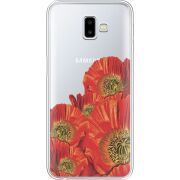 Прозрачный чехол Uprint Samsung J610 Galaxy J6 Plus 2018 Red Poppies