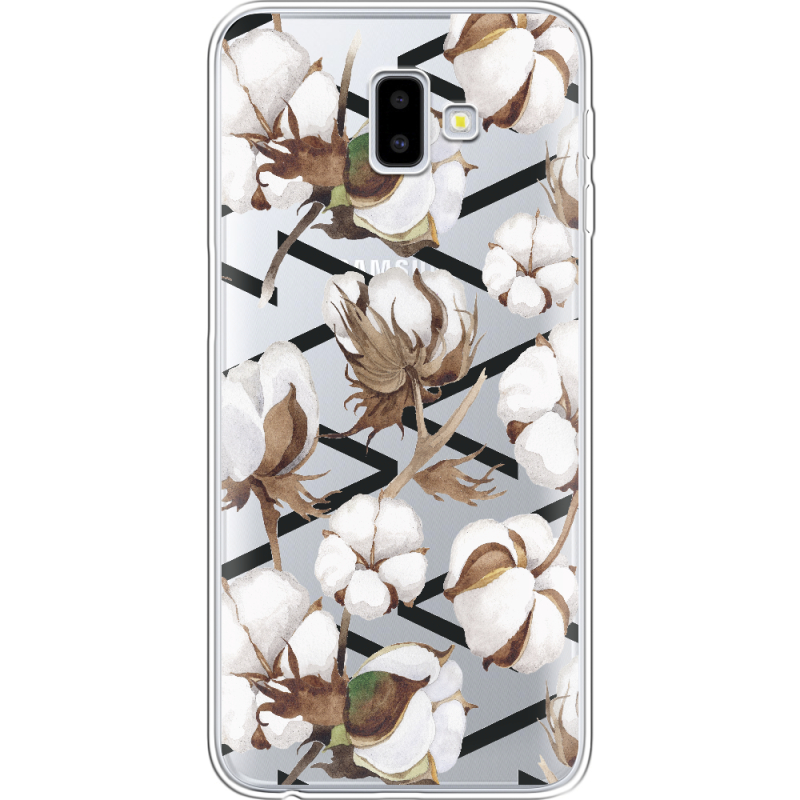 Прозрачный чехол Uprint Samsung J610 Galaxy J6 Plus 2018 Cotton flowers