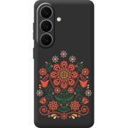 Черный чехол BoxFace Samsung Galaxy S26 (S942) Ukrainian Ornament