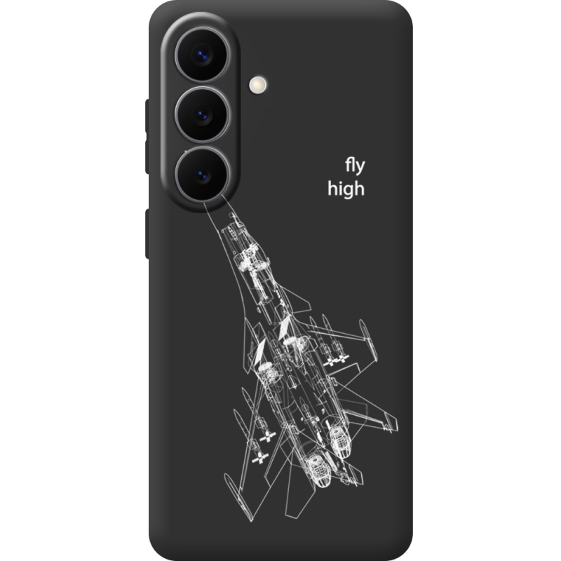 Черный чехол BoxFace Samsung Galaxy S26 (S942) Військовий літак