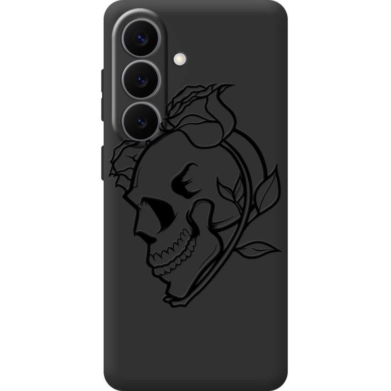 Черный чехол BoxFace Samsung Galaxy S26 (S942) Skull and Roses